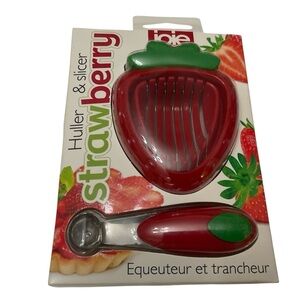 JOIE Strawberry Huller Slicer Combo Summer Picnic Dessert Gadget BPA Free New